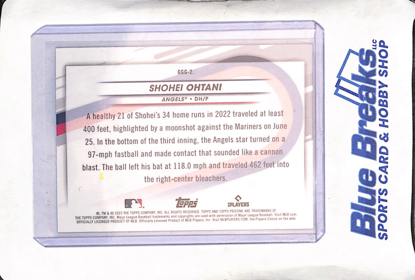 2023 Topps Pristine - Shohei Ohtani - Going Going Gone - Los Angeles Angels - Baseball - #GGG-2