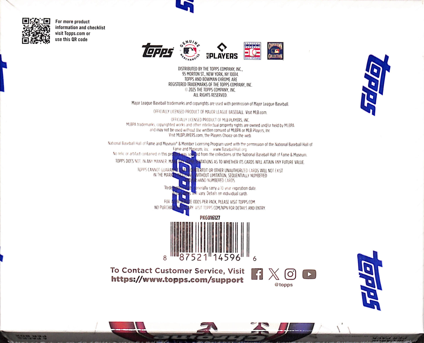 2025 Bowman Chrome Baseball Hobby Box - Sealed Wax