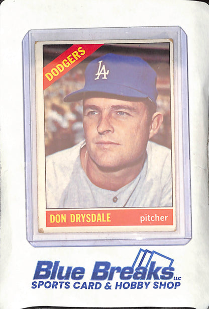 1966 Topps - Don Drysdale - Los Angeles Dodgers - Baseball - #430
