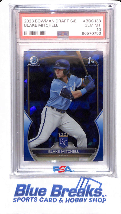 2023 Bowman Draft Sapphire - Blake Mitchell - # BDC133 - PSA 10 - Kansas City Royals - Baseball