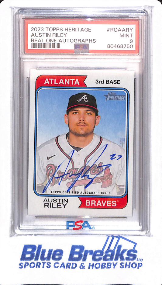 2023 Topps Heritage - Austin Riley - # ROAARY - Atlanta Braves - Baseball - Autographed - Real One