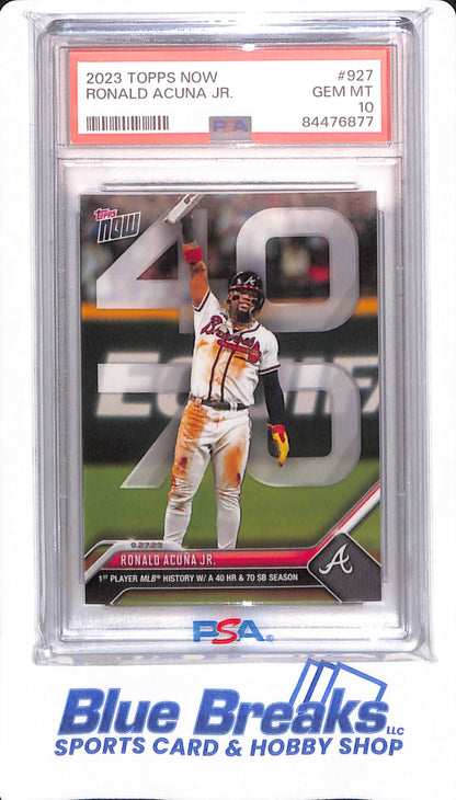 2023 Topps Now - Ronald Acuna Jr - # 927 - Atlanta Braves - PSA 10 - Baseball