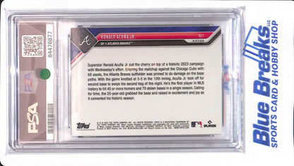 2023 Topps Now - Ronald Acuna Jr - # 927 - Atlanta Braves - PSA 10 - Baseball