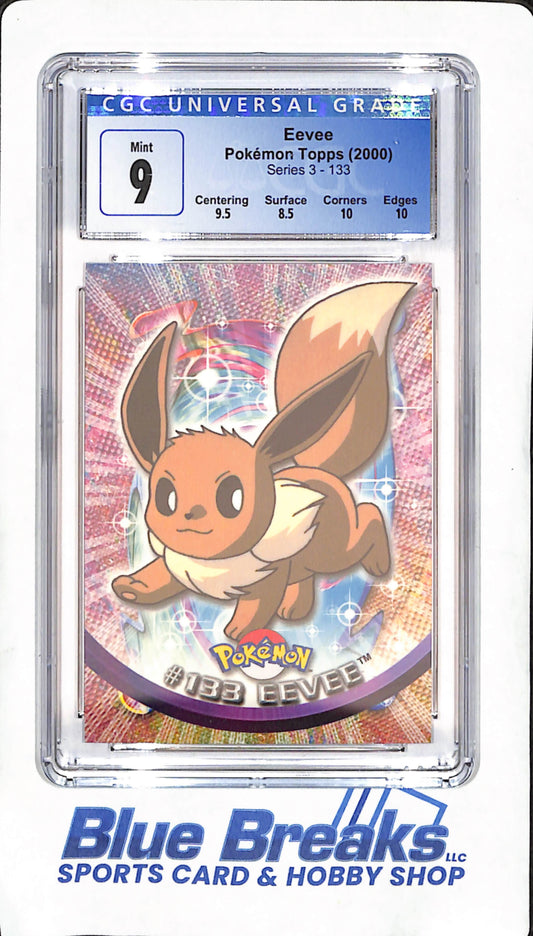 200o Topps Pokemon Series 3 - Eevee - CGC Mint 9 - #133