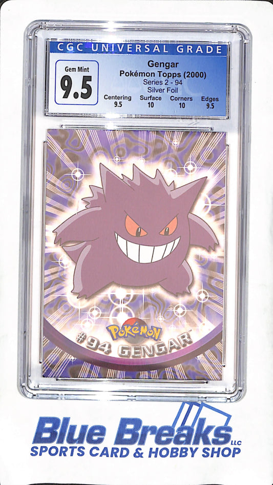2000 Topps Pokemon Series 2 - Gengar - Silver Foil - CGC 9.5 - #94