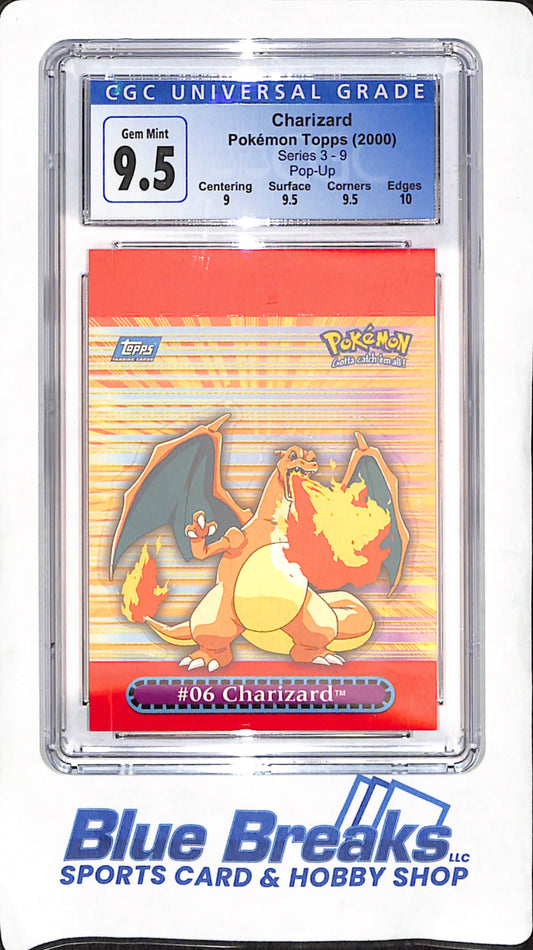 2000 Topps Pokemon Series 3 - Charizard - Pop-Up 9 of 10 - CGC Gem Mint 9.5 - #6