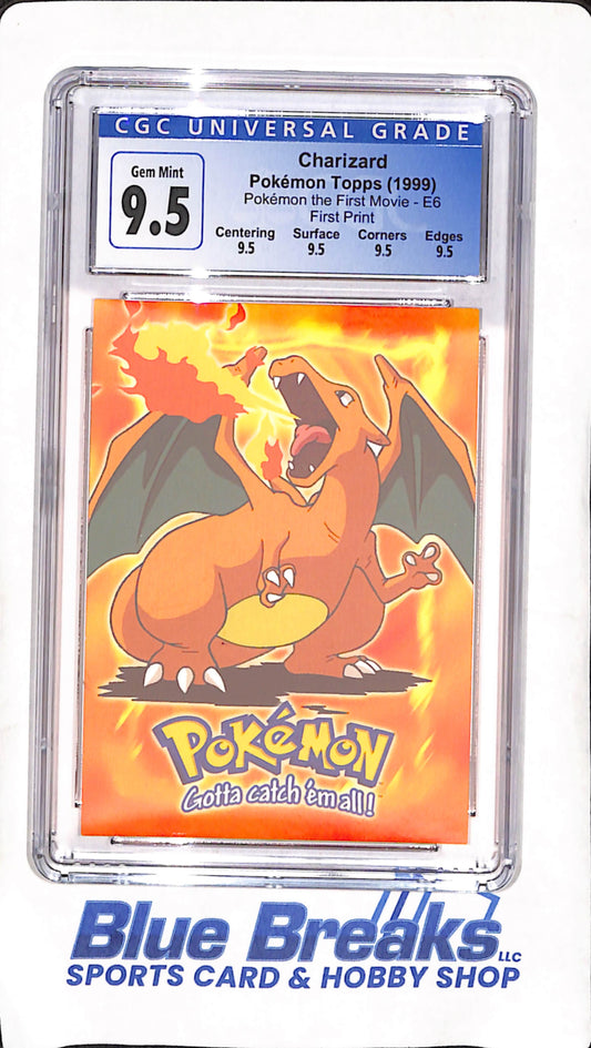 1999 Topps Pokemon - Charizard - Pokemon The First Movie - First Print - CGC Gem Mint - #6