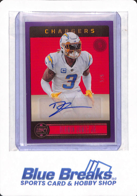 2023 Panini Legacy - Derwin James Jr - # 55 - San Diego Chargers - Football - Autographed - 5/5