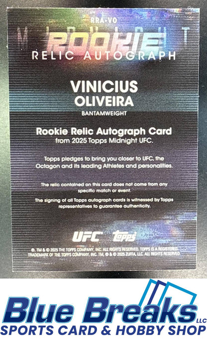2025 Topps UFC Midnight Rookie Relic Auto Vinicius Oliveira #RRA-VO RC