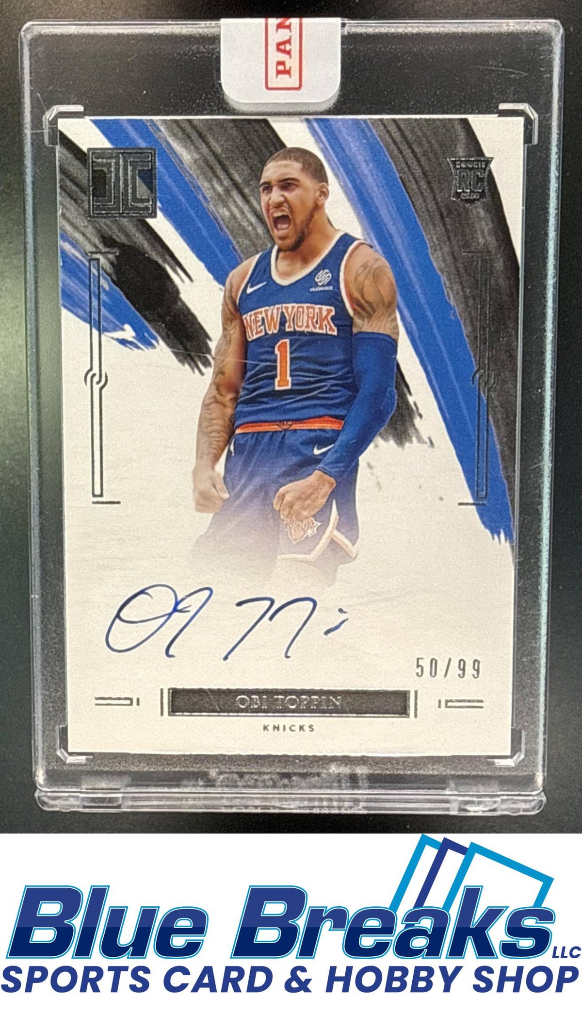 2020 Panini Impeccable Obi Toppin #RA-OBI Rookie Auto 50/99 RC New York Knicks