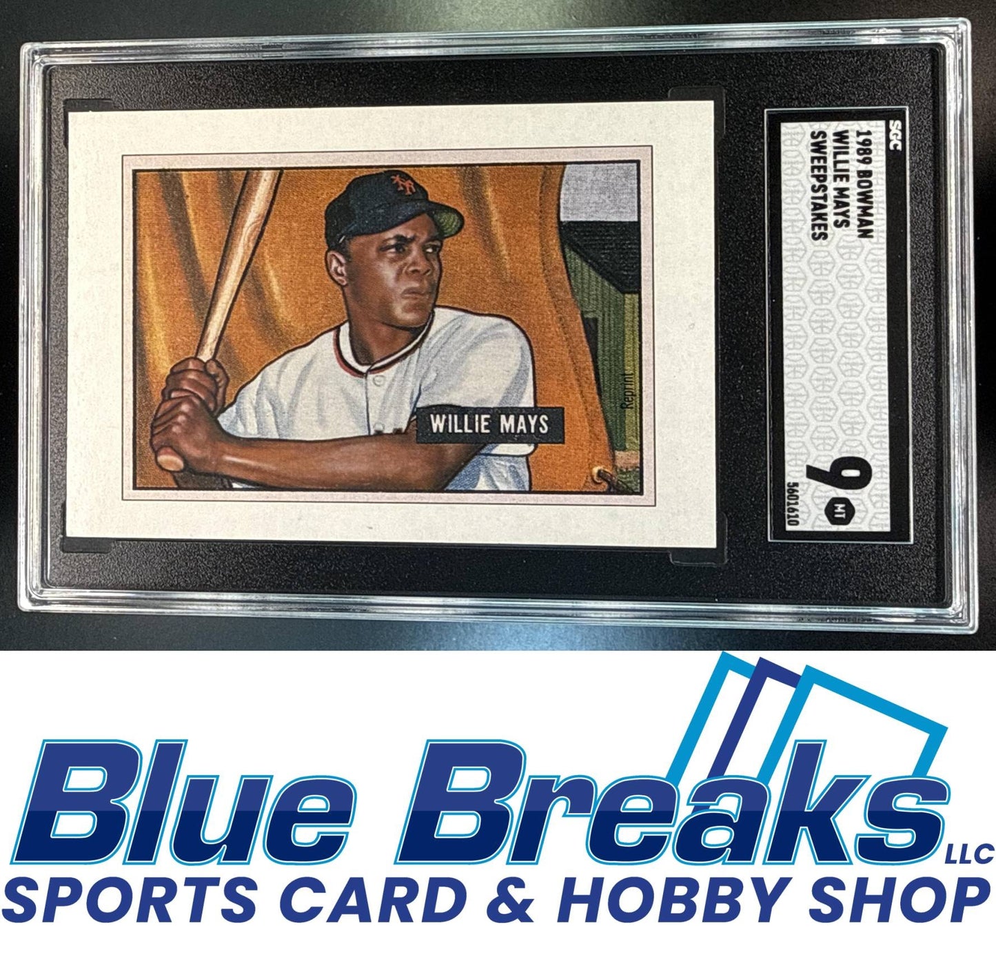 1989 Bowman Reprint Sweepstakes Willie Mays SGC 9 San Francisco Giants