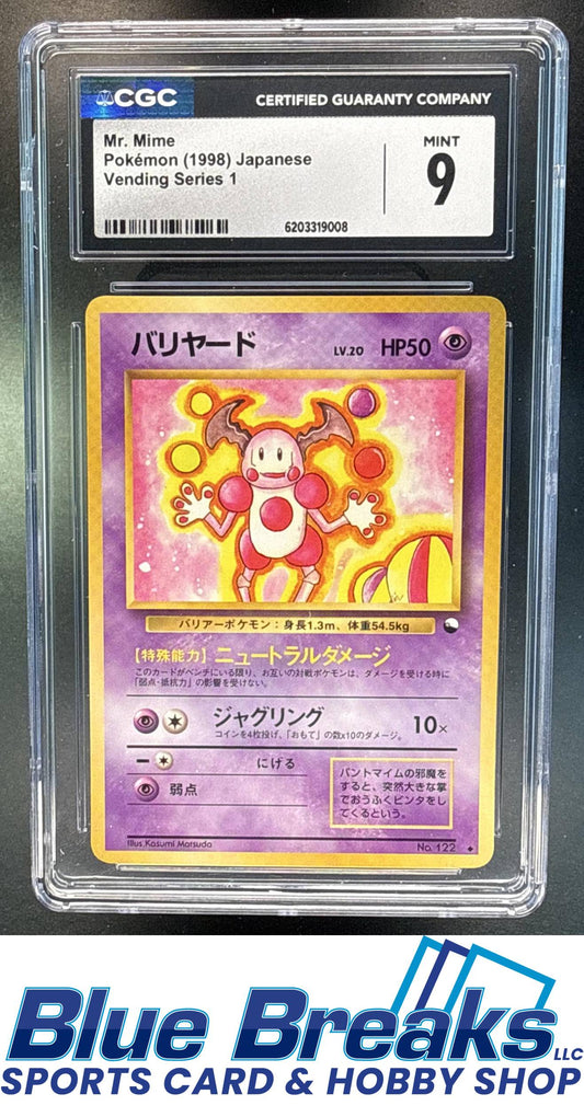 1998 Pokemon Japanese Vending Series 1 Mr. Mime #122 CGC 9