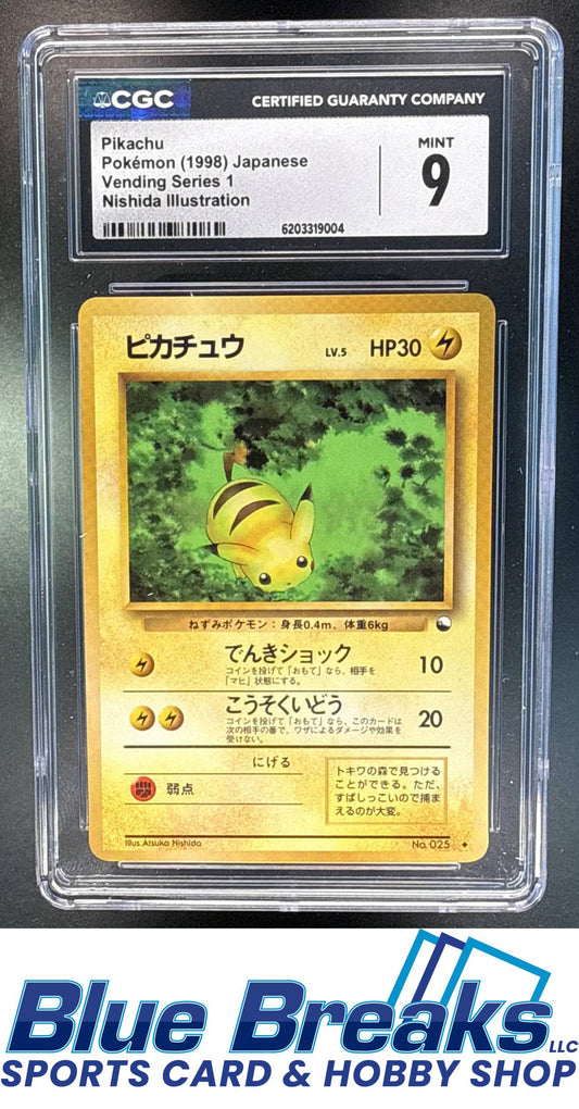 1998 Pokemon Japanese Vending Series 1 Pikachu #025 CGC 9