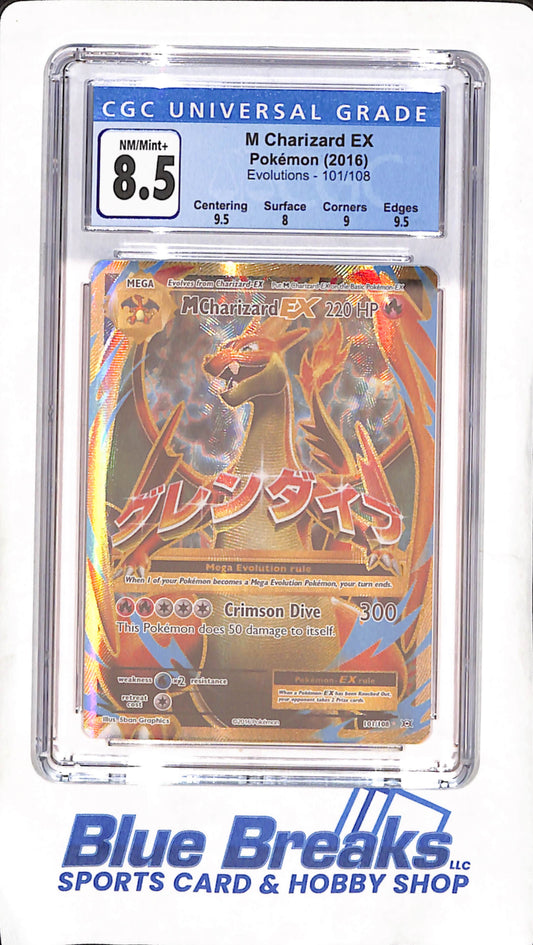 2016 Pokemon - M Charizard EX  - Evolutions - CGC 8.5 - #101/108