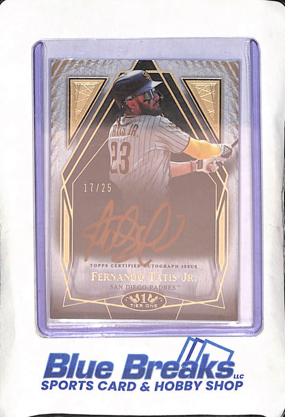 2022 Topps Tier One - Fernando Tatis Jr - Autograph - 17/25 - San Diego Padres - Baseball - #TIA-FT