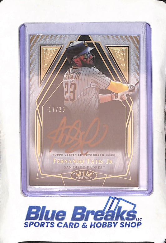 2022 Topps Tier One - Fernando Tatis Jr - Autograph - 17/25 - San Diego Padres - Baseball - #TIA-FT