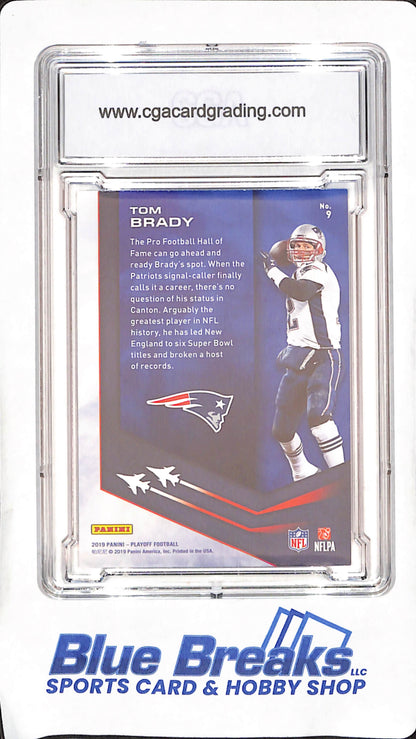 2019 Playoff - Tom Brady - Air Command - IP Autograph - New England Patriots - Football - CGA 8.5 - #9