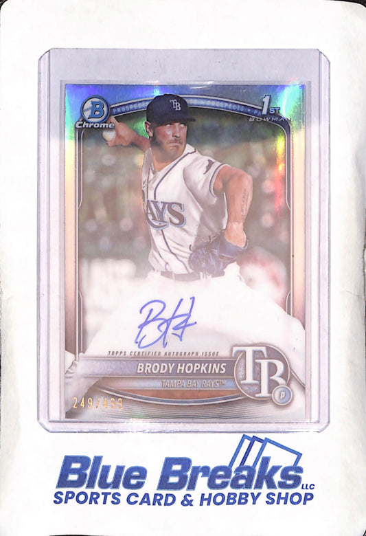 2025 Bowman Chrome - Brody Hopkins - Autograph - 1st Bowman - 249/499 - Tampa Bay Rays - Baseball - #CPA-BH