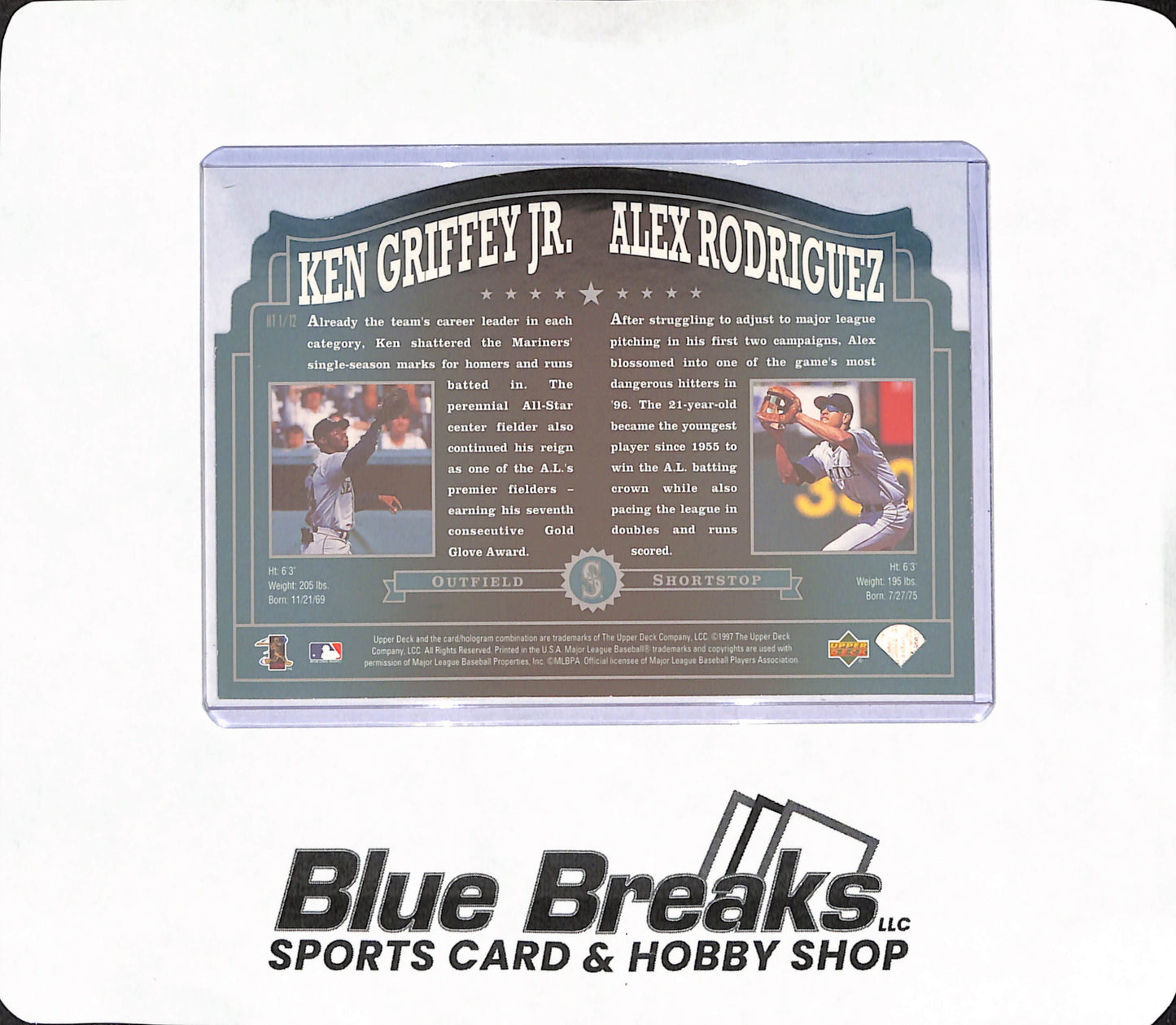 1997 Upper Deck - Ken Griffey Jr - Alex Rodriguez - Oversized Home Team Heroes - Seattle Mariners - Baseball - #HT 1/12