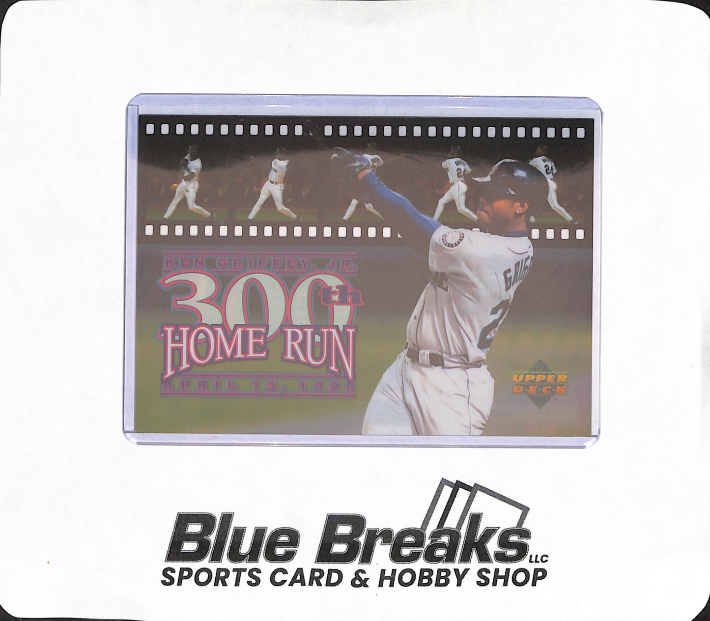 1998 Upper Deck - Ken Griffey Jr - 300th Home Run - Oversized - 2279/10000 - Seattle Mariners - Baseball