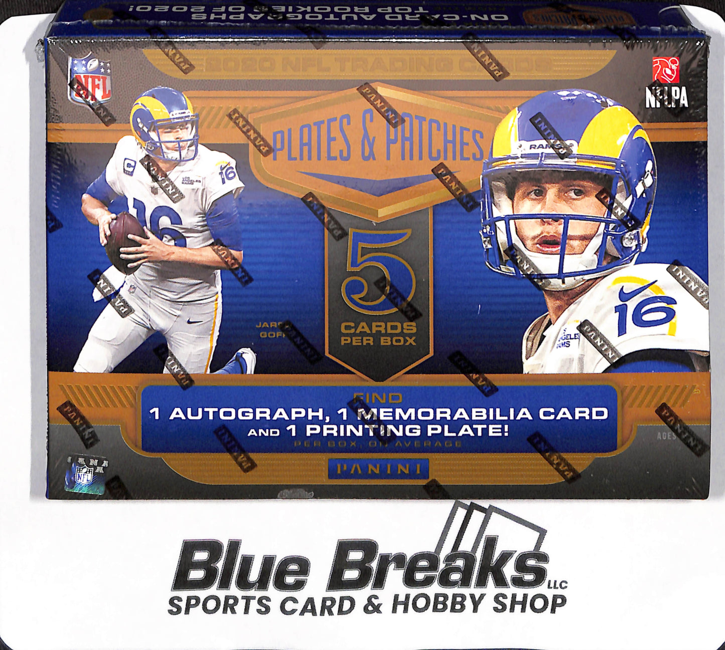 2020 Panini NFL Plates and Patches Hobby Box - Sealed Wax