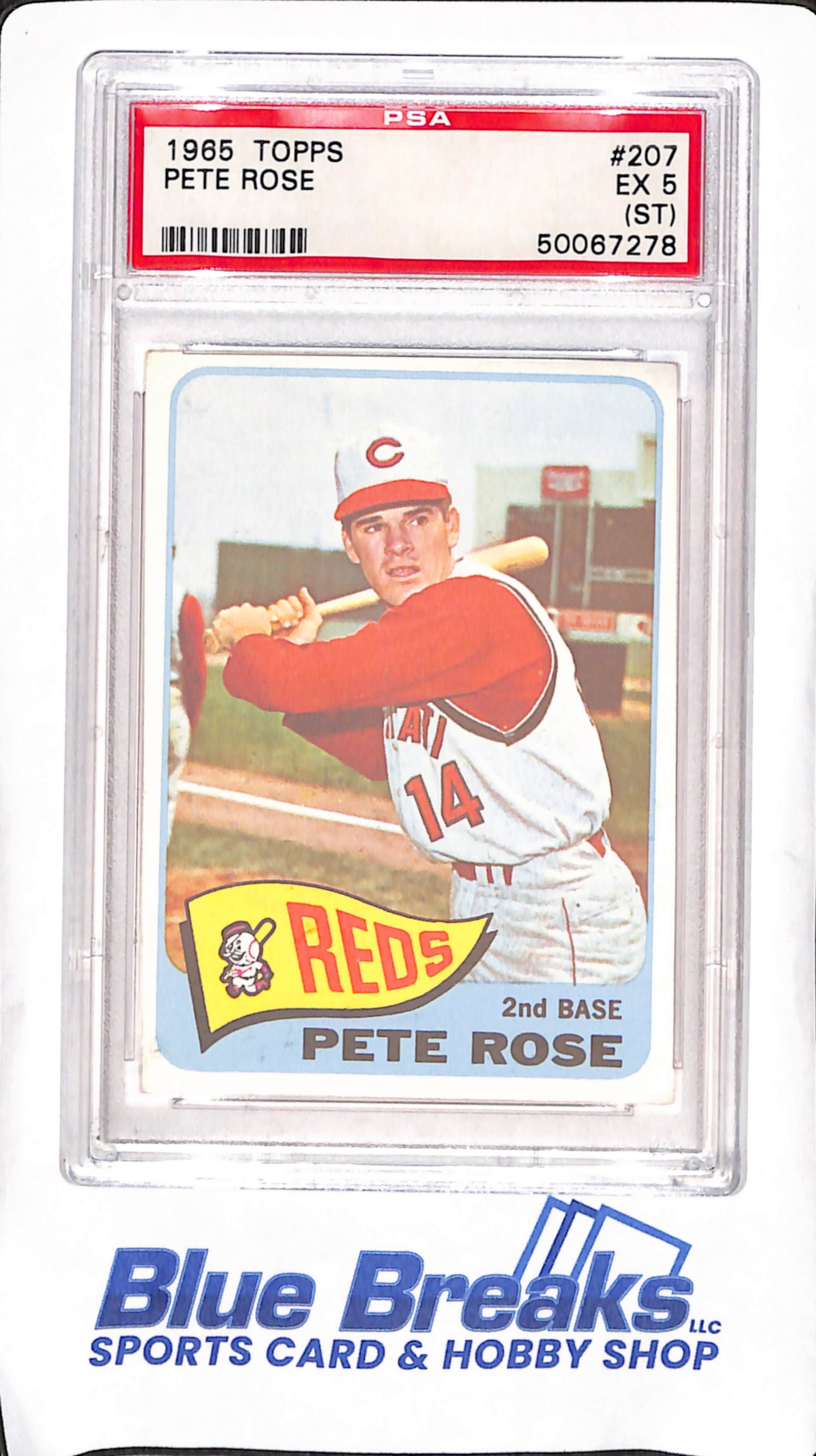1965 Topps - Pete Rose - PSA 5 (ST) - Cincinnati Reds - Baseball - #207