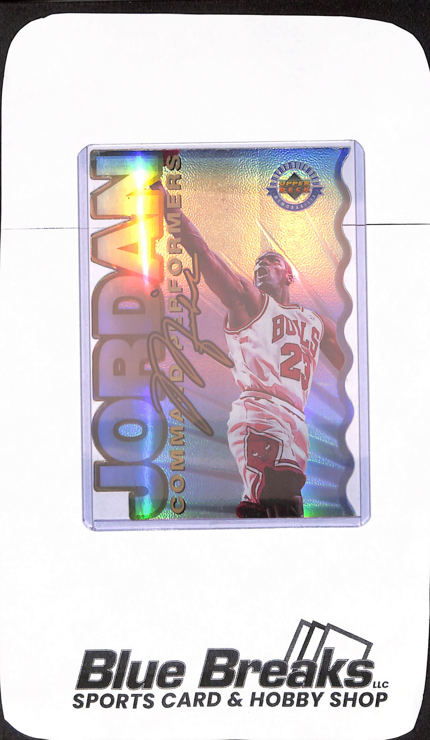 1996 Upper Deck - Michael Jordan - Jumbo Command Performers Limited Edition Die-Cut - 4954/5000 - Chicago Bulls - Basketball
