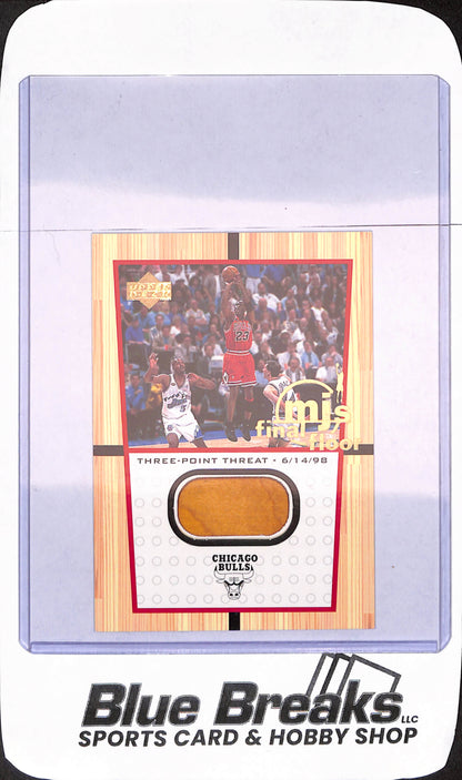 2000 Upper Deck - MJ's Final Floor - Relic - Three-Point-Threat 6/14/98 - Chicago Bulls - Basketball - #FF4