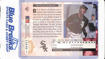 1994 Upper Deck - Michael Jordan - Star Rookies - Chicago White Sox - Baseball - 23546/45000 - #19