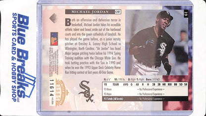 1994 Upper Deck - Michael Jordan - Star Rookies - Chicago White Sox - Baseball - 11614/45000 - #19