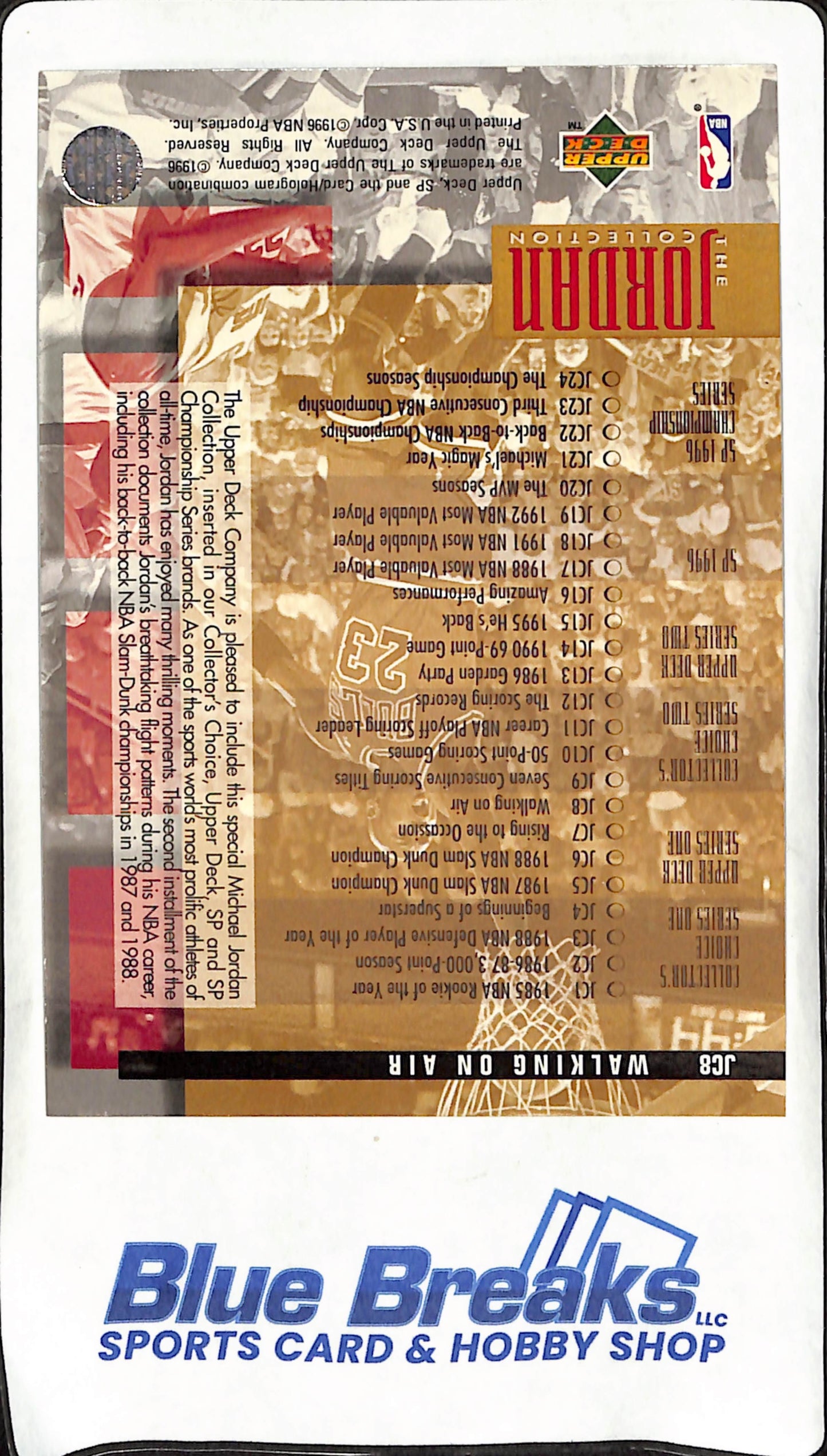 1995-96 Upper Deck -  Michael Jordan -  The Jordan Collection Complete Set JC1-JC24