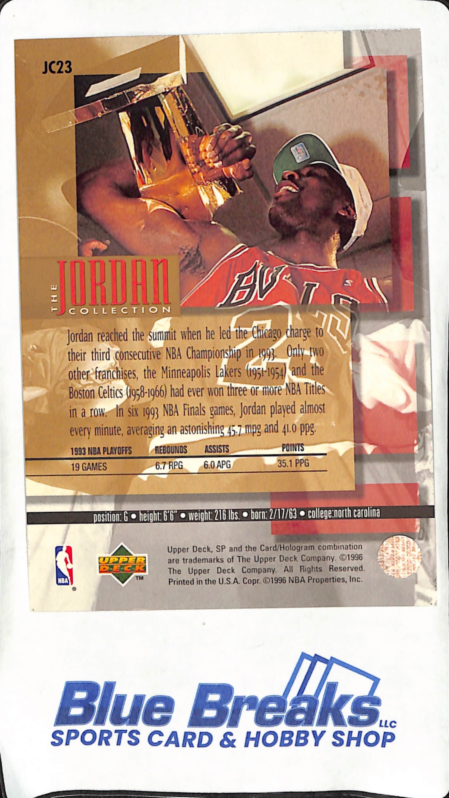 1995-96 Upper Deck -  Michael Jordan -  The Jordan Collection Complete Set JC1-JC24