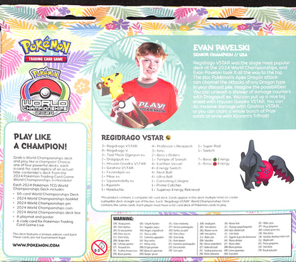2024 Pokemon World Championship Deck - Evan Pavelski - Regidrago VStar - Sealed Wax