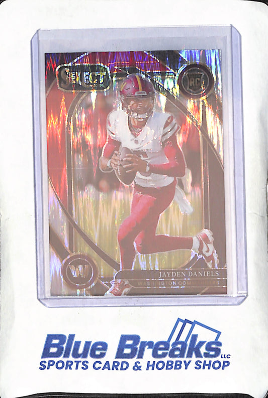 2024 Panini Select - Jayden Daniels - Club Level - Prizm Shock Red Black - RC - Washington Commanders - Football - #217