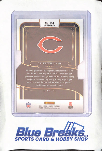 2024 Panini Select - Caleb Williams - Premier Level Die-Cut - RC - Chicago Bears - Football - #114