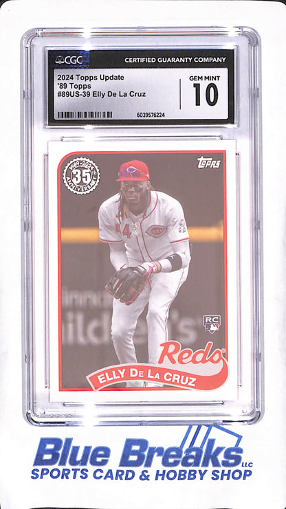 2024 Topps Update - Elly De La Cruz - '89 Topps - RC - CGC Gem Mint 10 - Cincinnati Reds - Baseball - #89US-39