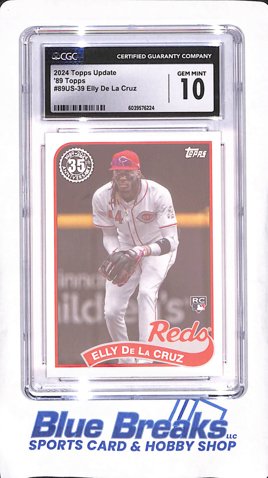 2024 Topps Update - Elly De La Cruz - '89 Topps - RC - CGC Gem Mint 10 - Cincinnati Reds - Baseball - #89US-39