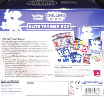 Pokemon Sword & Shield: Chilling Reign Elite Trainer Box - BLUE - Sealed Wax