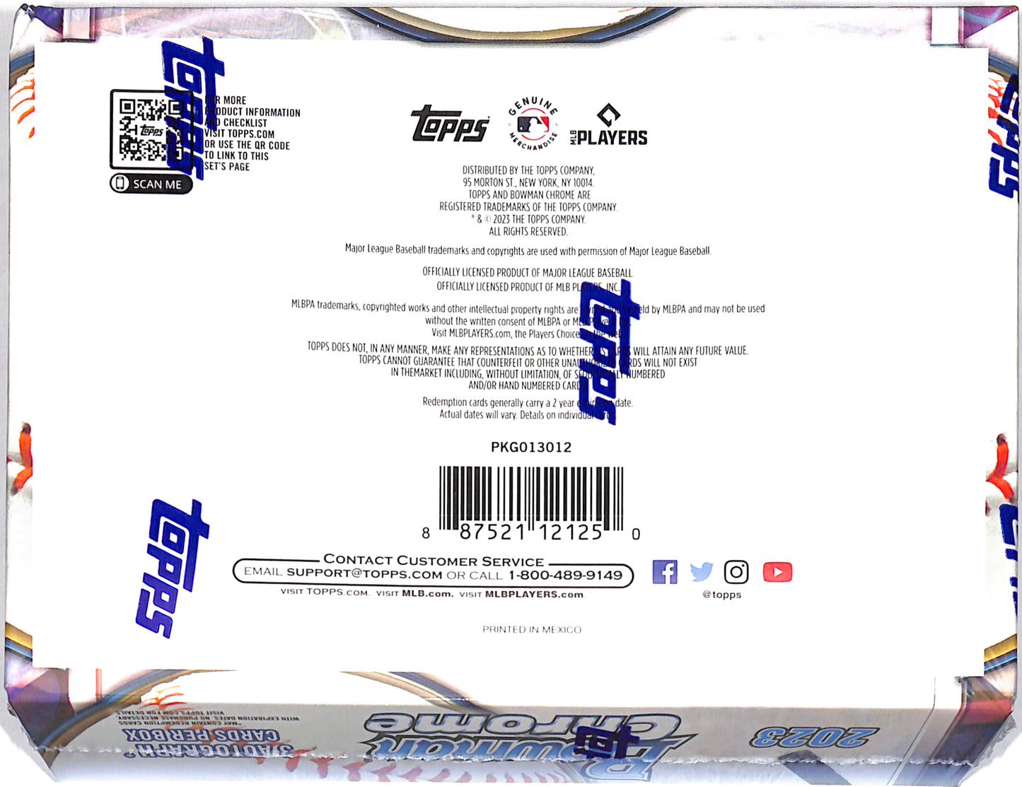 2023 Topps Bowman Chrome - Baseball - Hobby Box - HTA - Sealed Wax