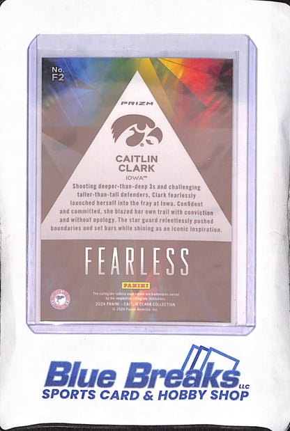 2024 Panini The Caitlin Clark Collection - Fearless Prizm - Iowa Hawkeyes - Basketball - #F2