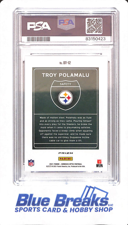 2021 Donruss Optic - Troy Polamalu - Pittsburgh Steelers - Football - DT12 - Downtown - PSA 10