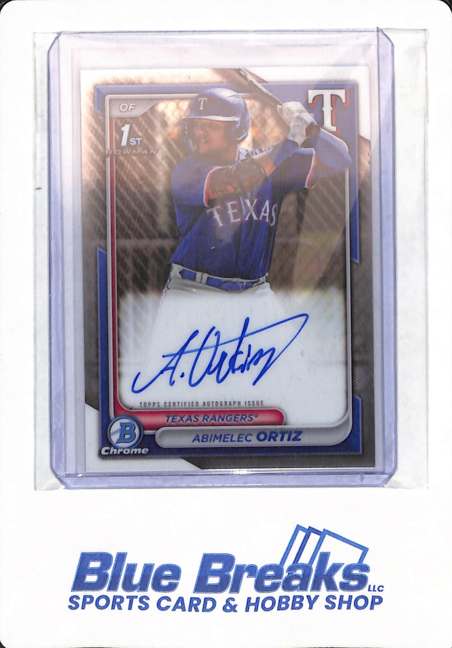 2024 Bowman - Chrome Prospect Autographs #CPA-AO - Abimelec Ortiz - Baseball - Texas Rangers