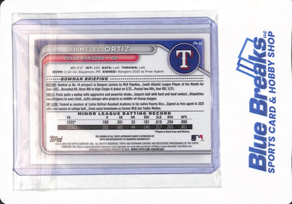 2024 Bowman - Chrome Prospect Autographs #CPA-AO - Abimelec Ortiz - Baseball - Texas Rangers