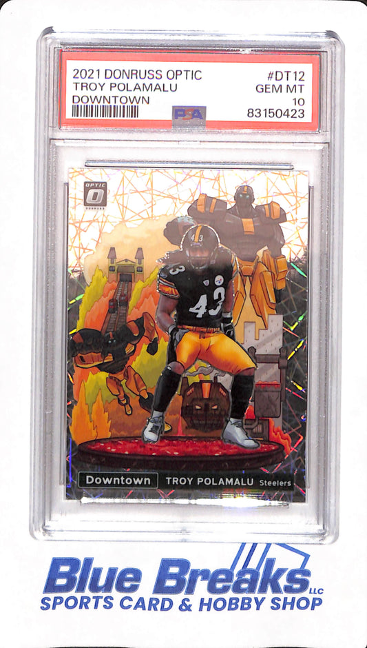 2021 Donruss Optic - Troy Polamalu - Pittsburgh Steelers - Football - DT12 - Downtown - PSA 10