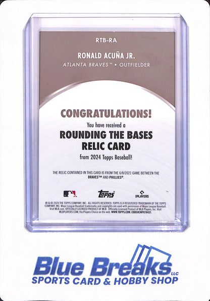 2024 Topps Baseball - Ronald Acuna - Rounding the Bases - Atlanta Braves - # RTB-RA