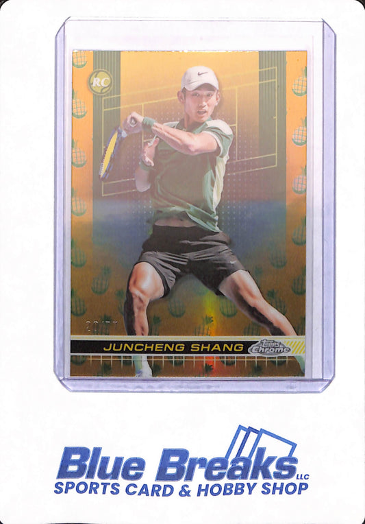 2024 Topps Chrome Tennis - Pineapple Refractor #84 Juncheng Shang 20/77 (RC) - Other Sport