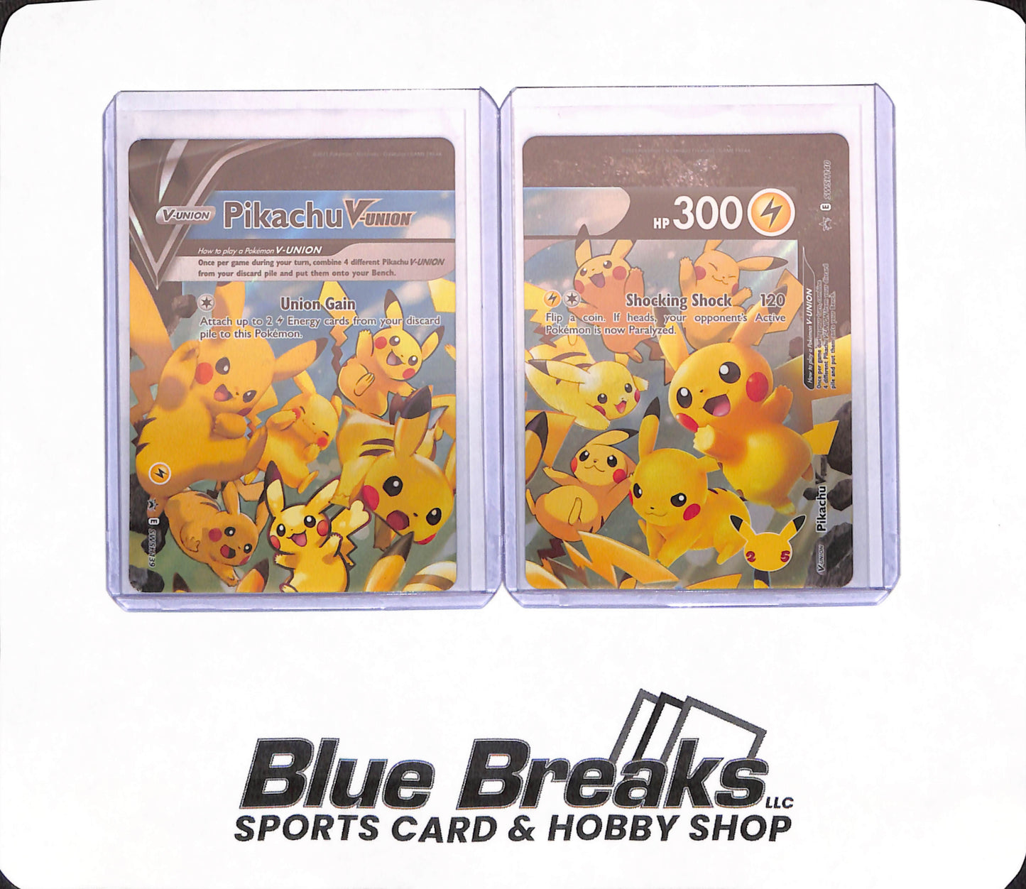 POKEMON! Pikachu V-Union SwSH Black Star Promo Set of 4