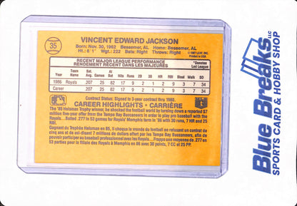 1987 Leaf - Baseball -  Rated Rookie #35 Bo Jackson - Kansas City Royals