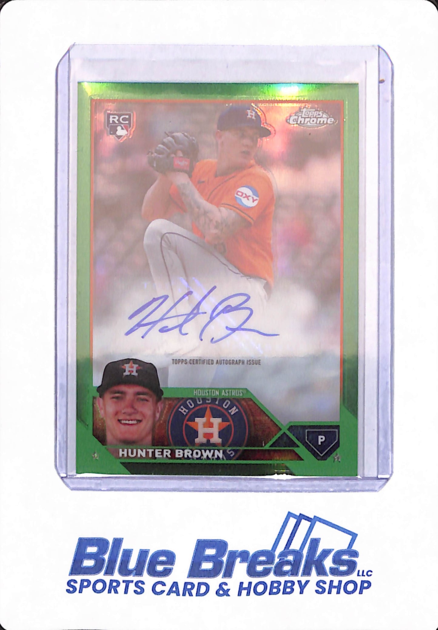 2023 Topps Chrome - Hunter Brown - Houston Astros - Baseball - Green - AC-HB - 17/99