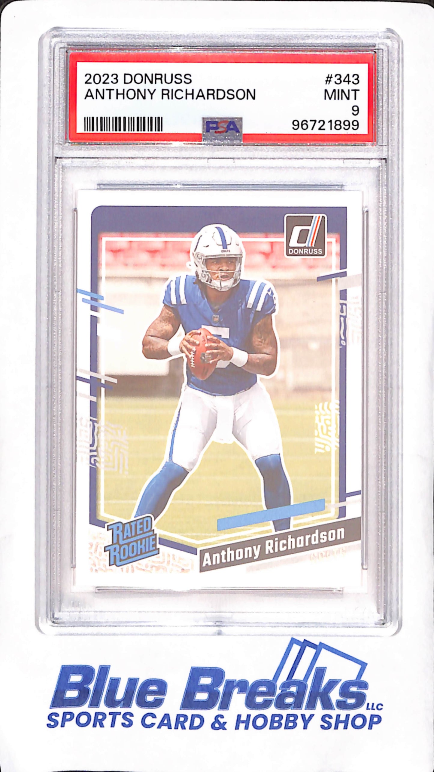 2023 Panini Donruss - Anthony Richardson - Rated Rookie - PSA 9 - Indianapolis Colts - Football - #343